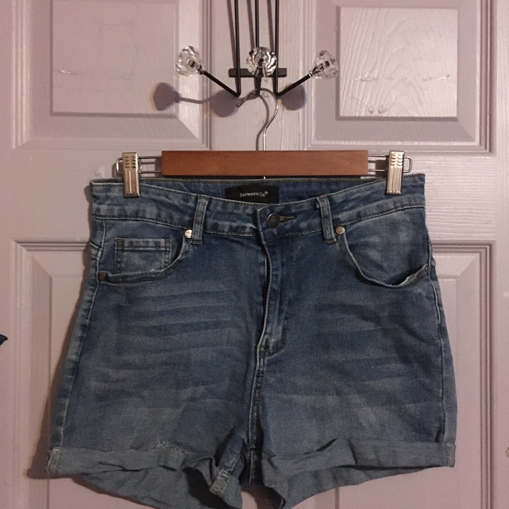 Denim High-Rise Women’s Shorts - Blue